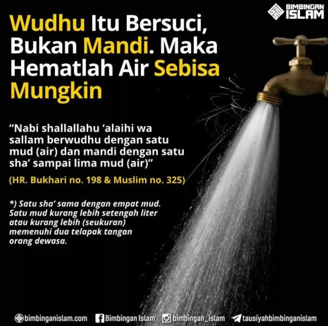 contoh iklan mengehemat air ketika wudhu