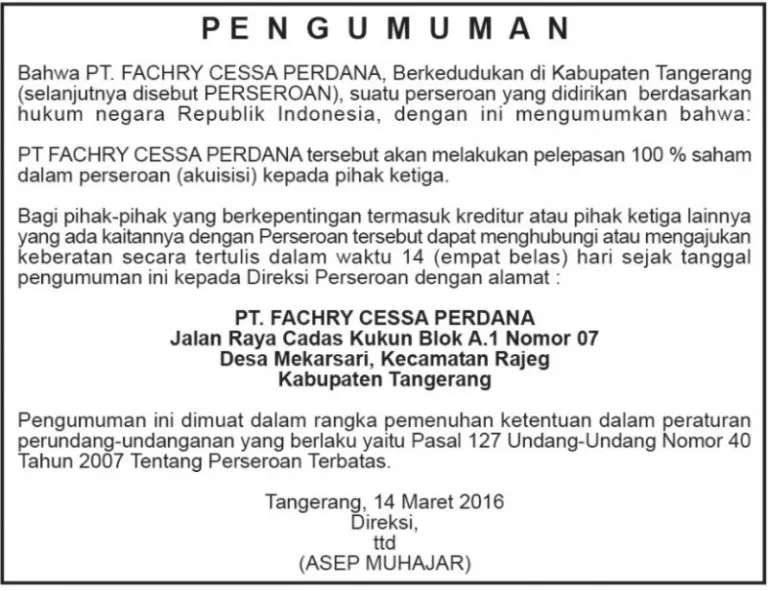 contoh iklan di koran