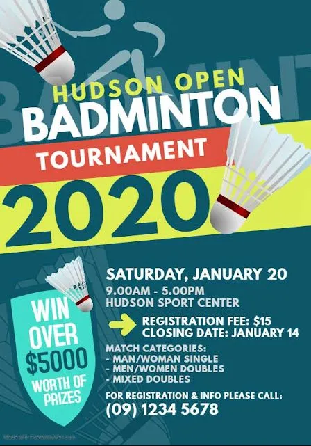 contoh iklan event badminton bahasa inggris