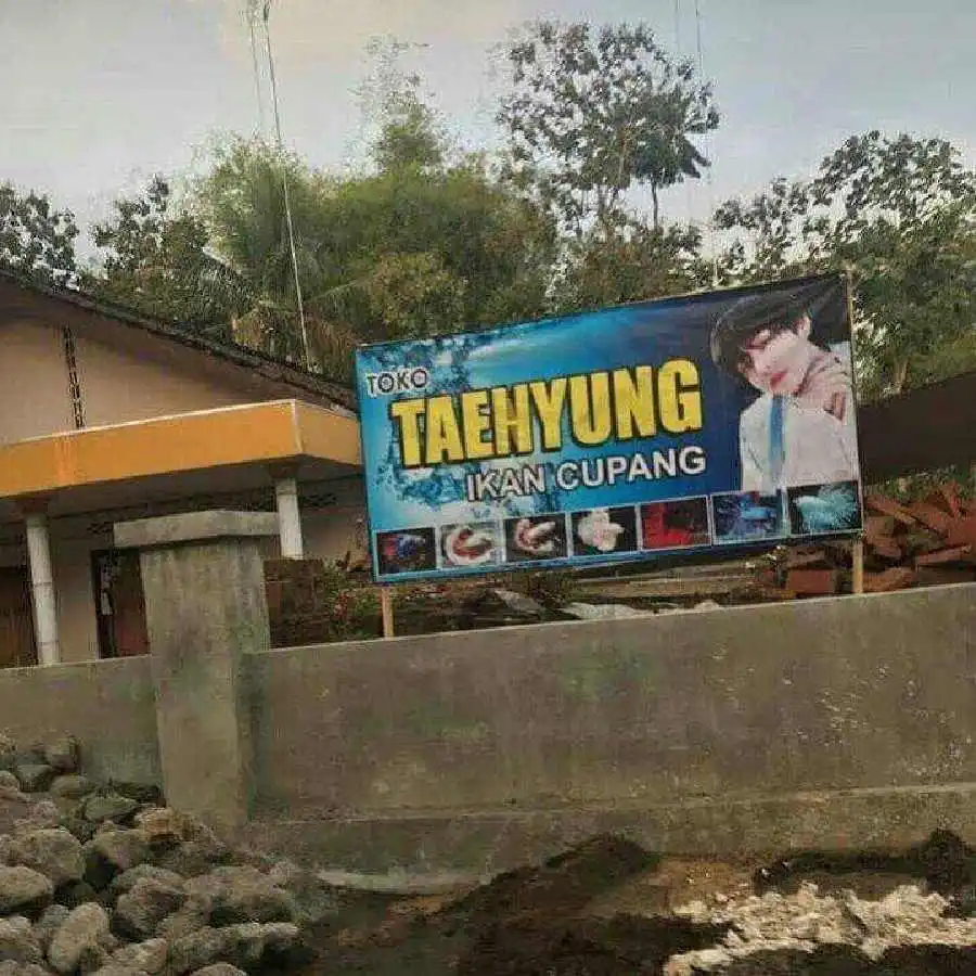 contoh gambar papan reklame iklan idol BTS